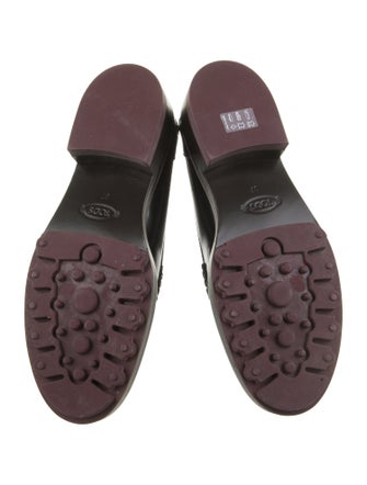 Tod's Leather Whipstitch Trim Loafers