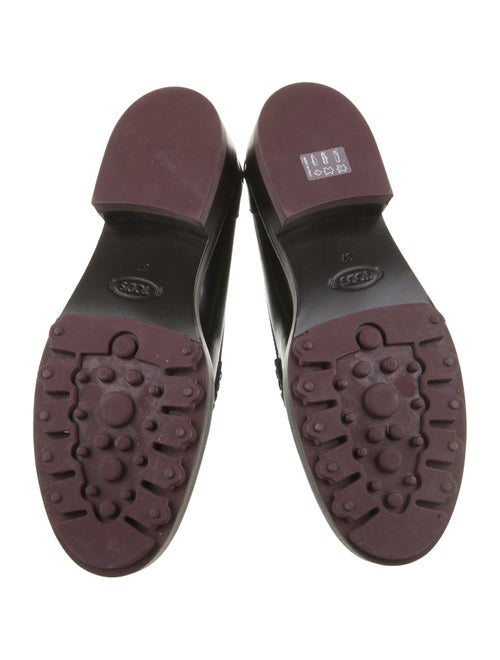 Tod's Leather Whipstitch Trim Loafers