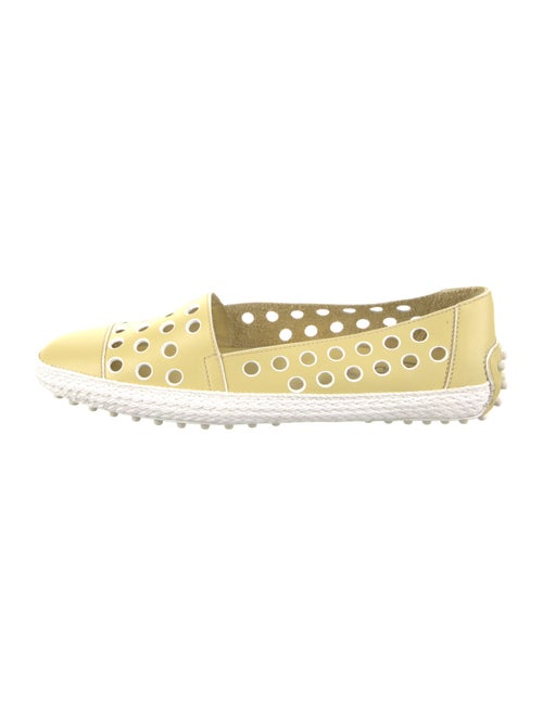 Tod's Leather Lasercut Accents Flats