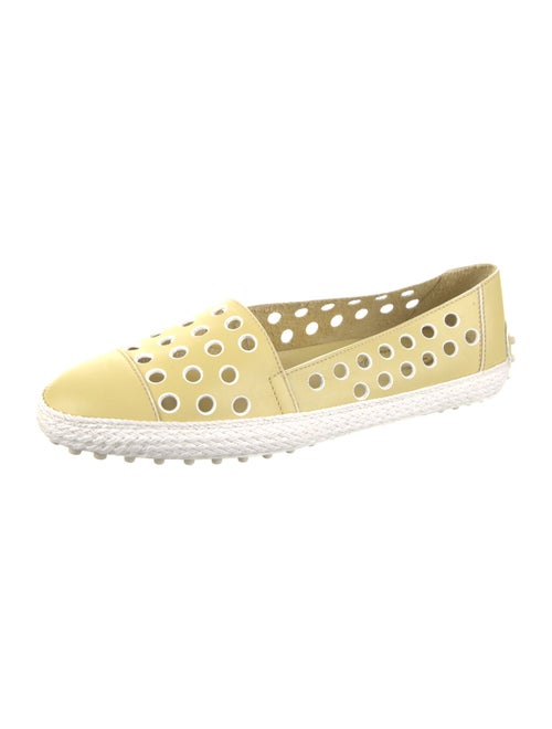 Tod's Leather Lasercut Accents Flats