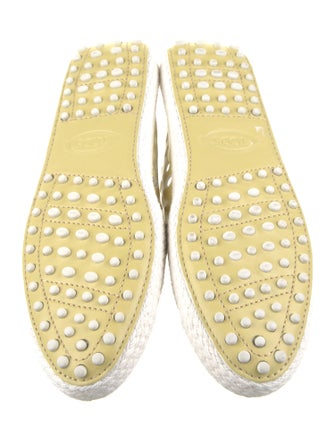Tod's Leather Lasercut Accents Flats
