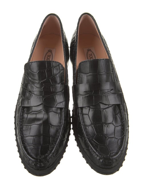 Tod's Embossed Leather Loafers