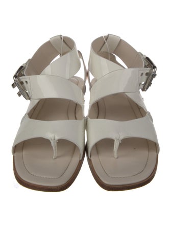 Tod's Patent Leather Slingback Sandals