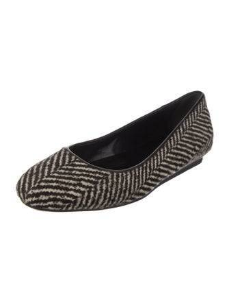 Tod's Ponyhair Tweed Pattern Flats