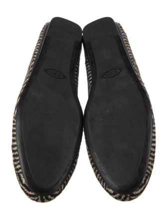Tod's Ponyhair Tweed Pattern Flats