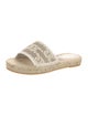 Tod's Raffia Tweed Pattern Espadrilles