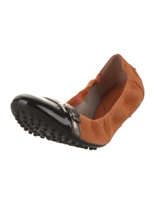 Tod's Suede Leather Trim Embellishment Flats