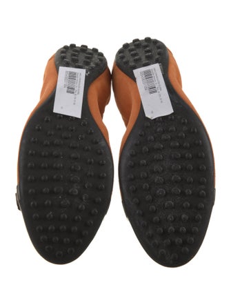 Tod's Suede Leather Trim Embellishment Flats