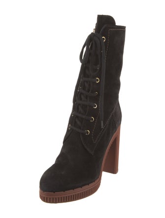 Tod's Suede Lace-Up Boots