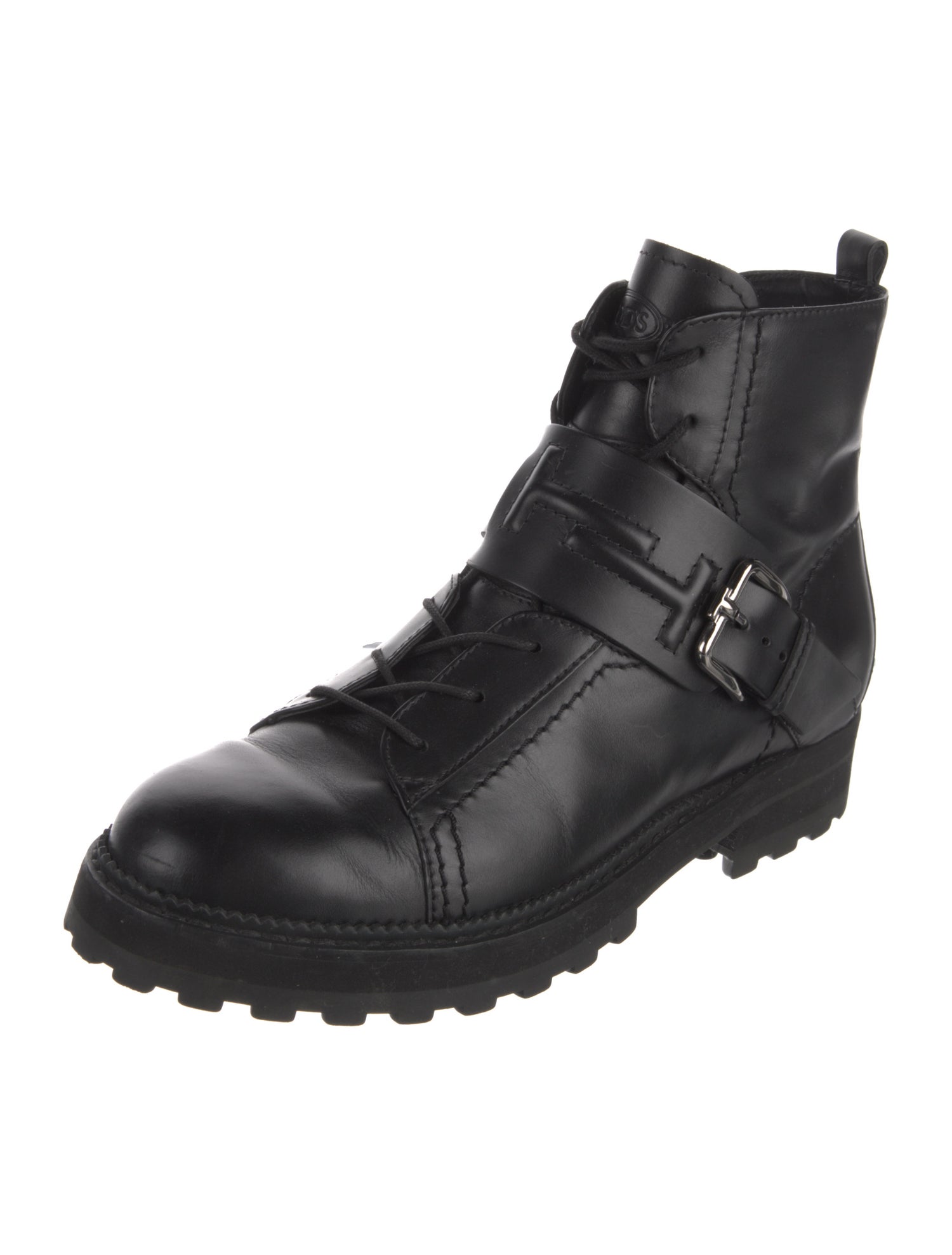 Tod's Leather Combat Boots