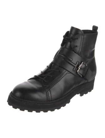 Tod's Leather Combat Boots