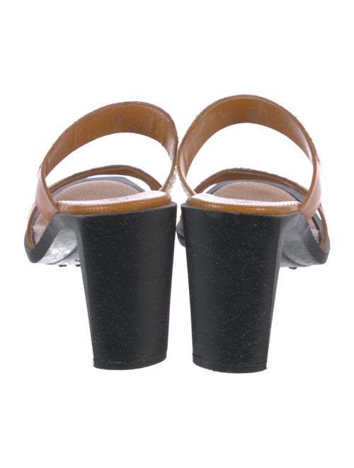 Tod's Leather Animal Print Slides