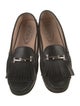 Tod's Leather Fringe Trim Accent Loafers