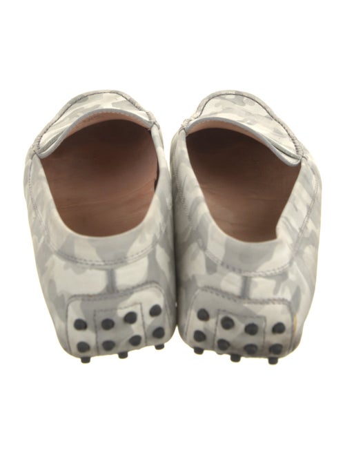 Tod's Suede Animal Print Loafers