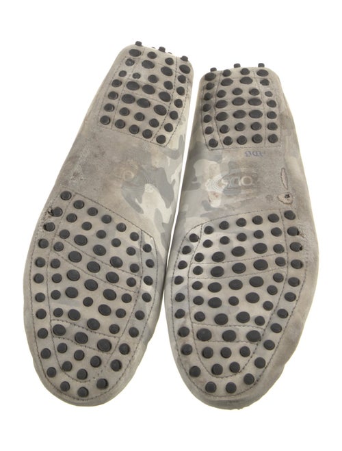 Tod's Suede Animal Print Loafers