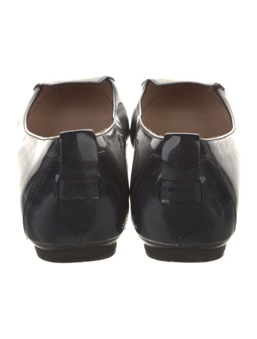 Tod's Patent Leather Fringe Trim Accent Ballet Flats