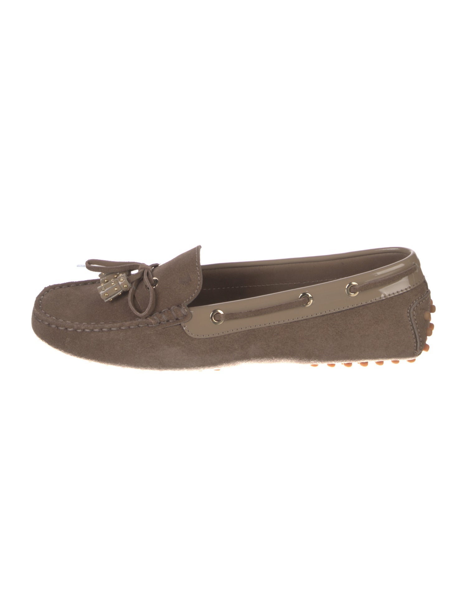 Tod's Suede Bow Accents Moccasins