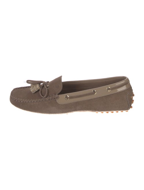 Tod's Suede Bow Accents Moccasins