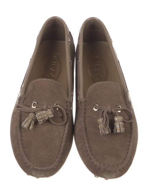 Tod's Suede Bow Accents Moccasins