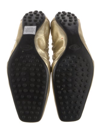 Tod's Leather Bow Accents Ballet Flats