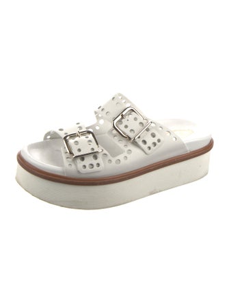 Tod's Leather Lasercut Accents Slides