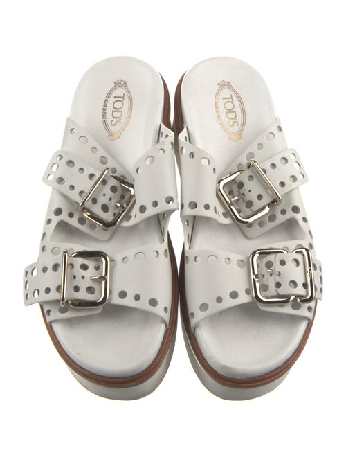 Tod's Leather Lasercut Accents Slides