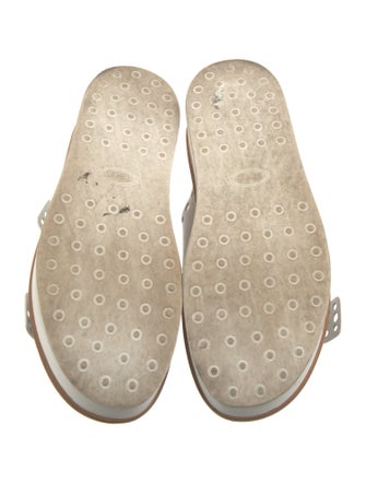 Tod's Leather Lasercut Accents Slides