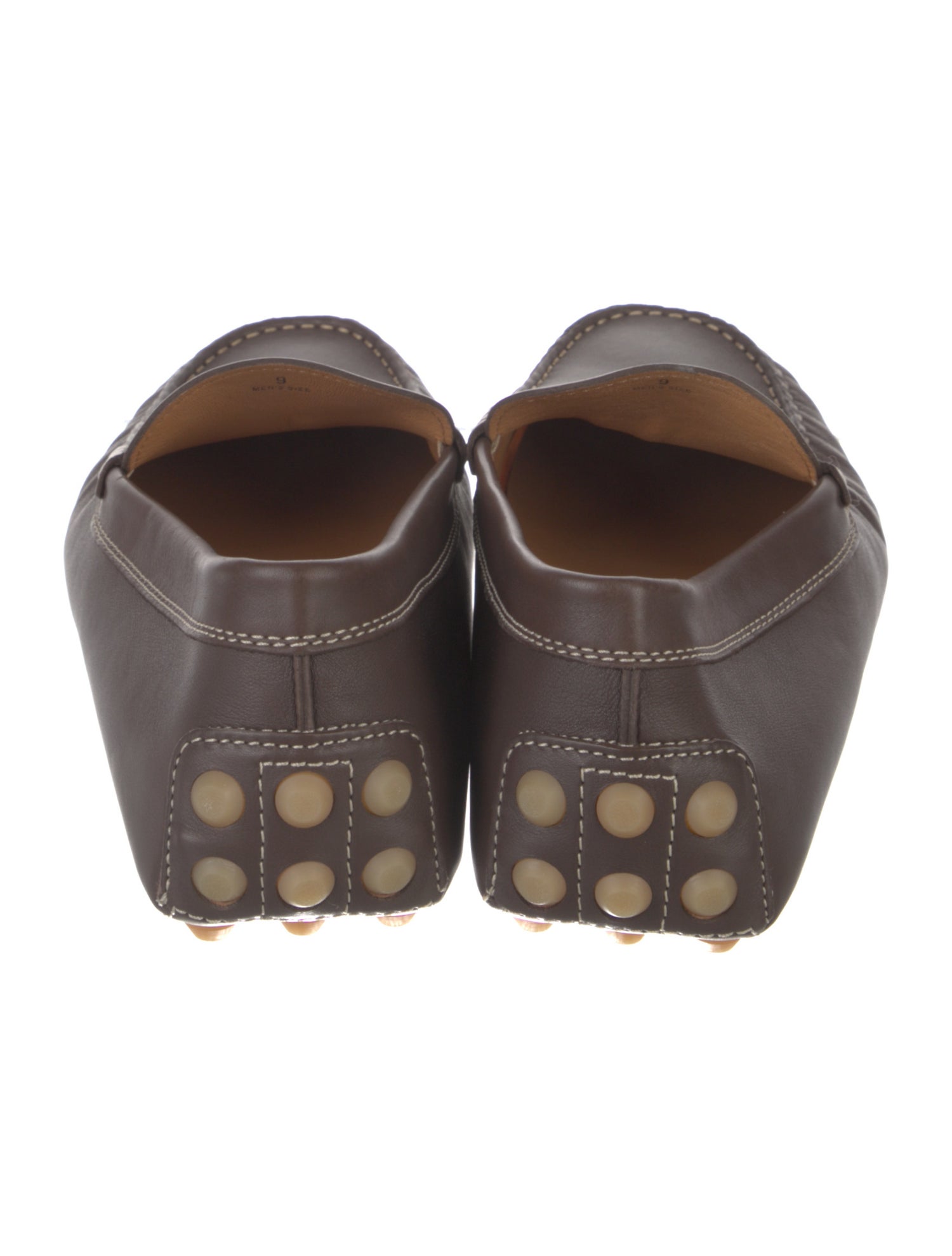 Tod's Leather Whipstitch Trim Loafers