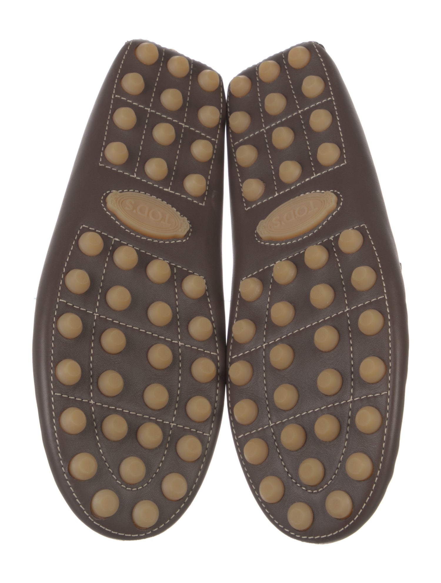 Tod's Leather Whipstitch Trim Loafers