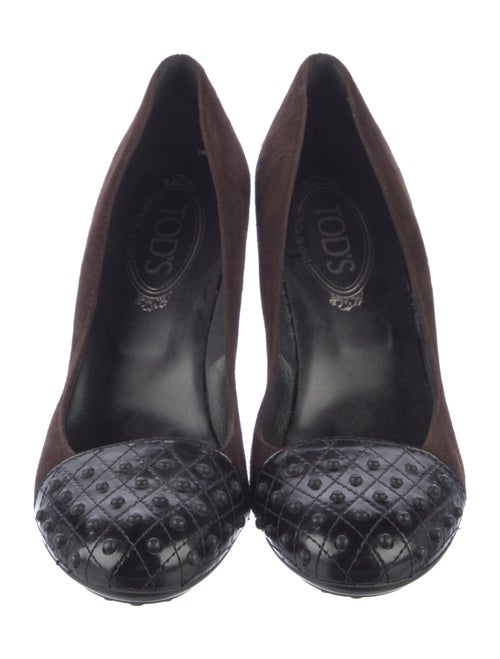 Tod's Suede Studded Accents Pumps