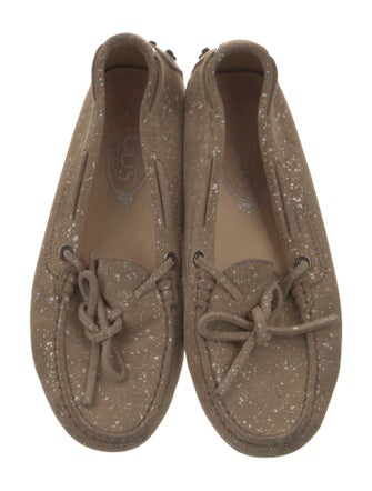 Tod's Suede Bow Accents Moccasins