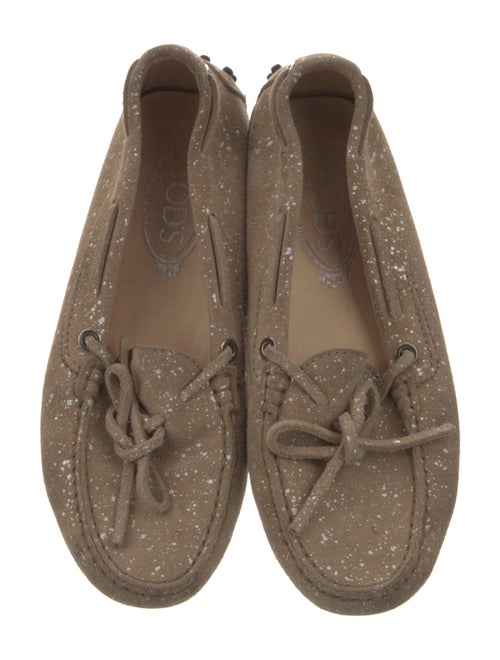 Tod's Suede Bow Accents Moccasins