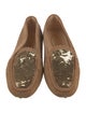 Tod's Suede Fringe Trim Accent Loafers