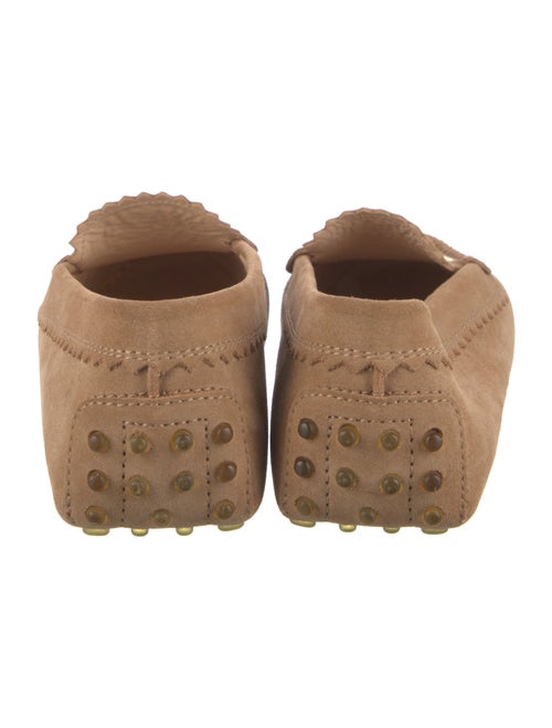 Tod's Suede Fringe Trim Accent Loafers