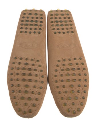 Tod's Suede Fringe Trim Accent Loafers