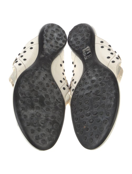 Tod's Leather Fringe Trim Accent Slides