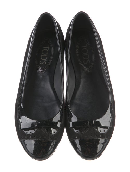 Tod's Suede Bow Accents Ballet Flats