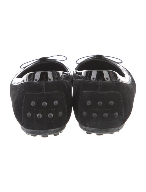 Tod's Suede Bow Accents Ballet Flats