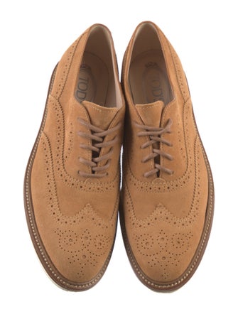 Tod's Suede Lasercut Accents Oxfords