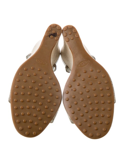 Tod's Leather Bow Accents Espadrilles