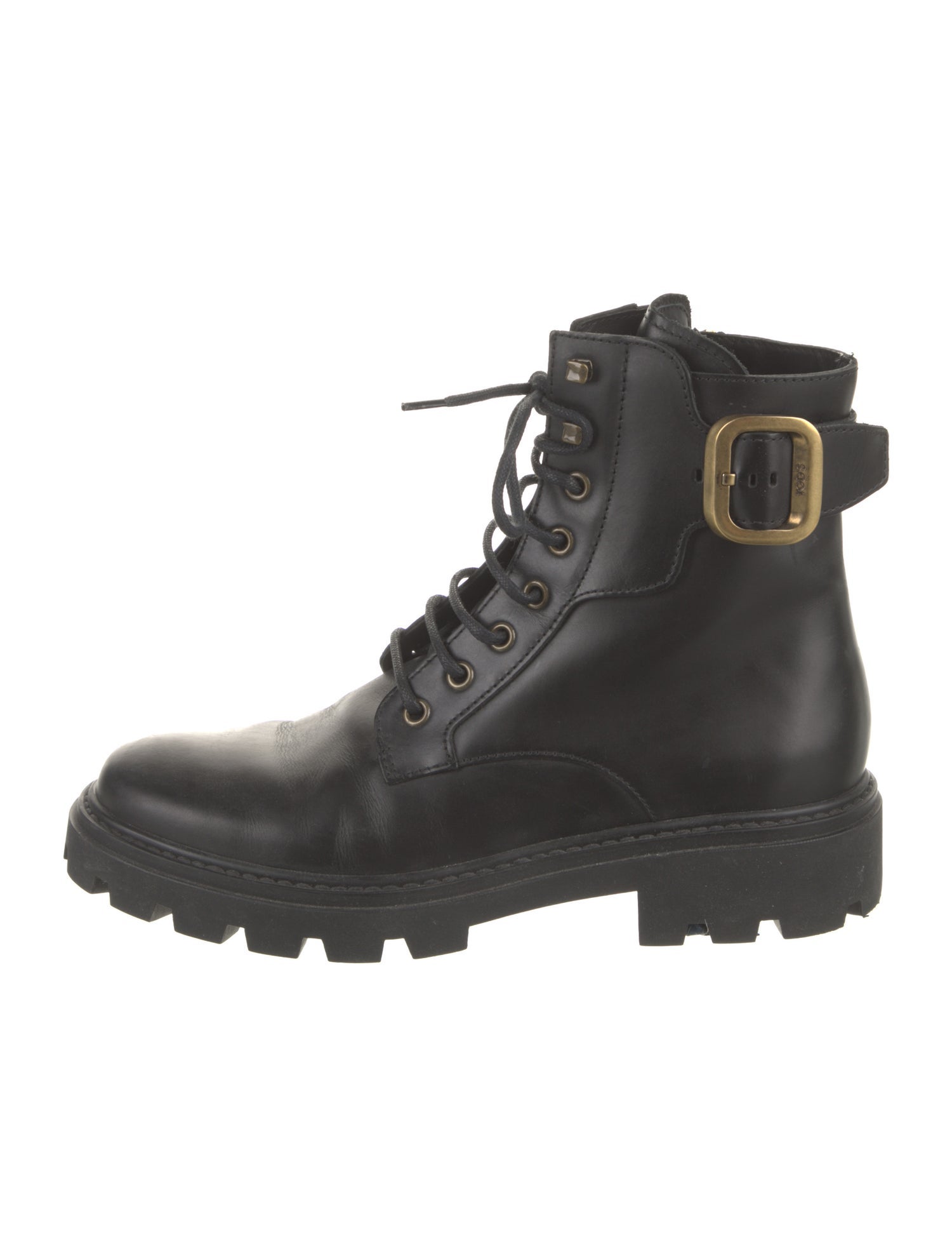 Tod's Leather Combat Boots