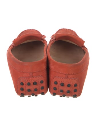 Tod's Suede Lasercut Accents Loafers