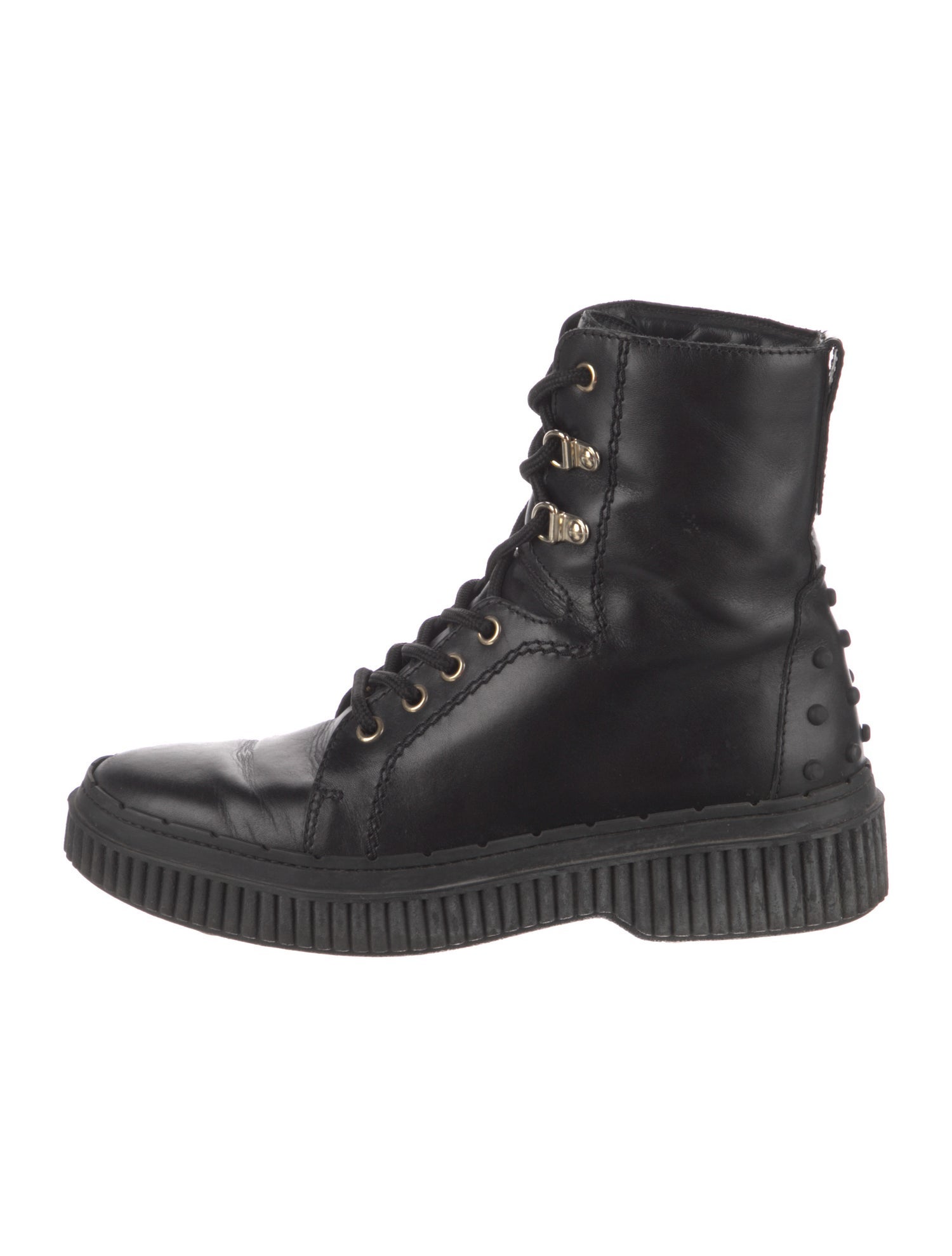 Tod's Leather Combat Boots