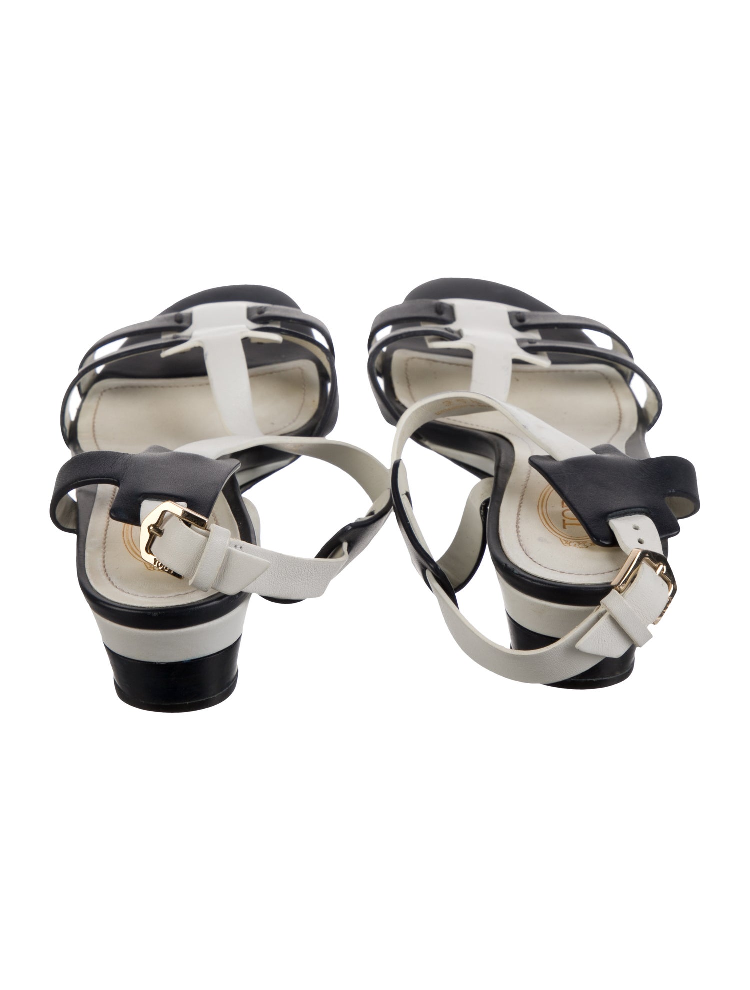 Tod's Leather T-Strap Sandals