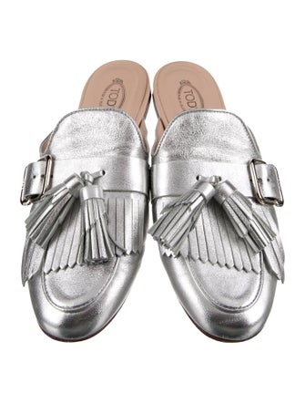 Tod's Leather Tassel Accents Mules