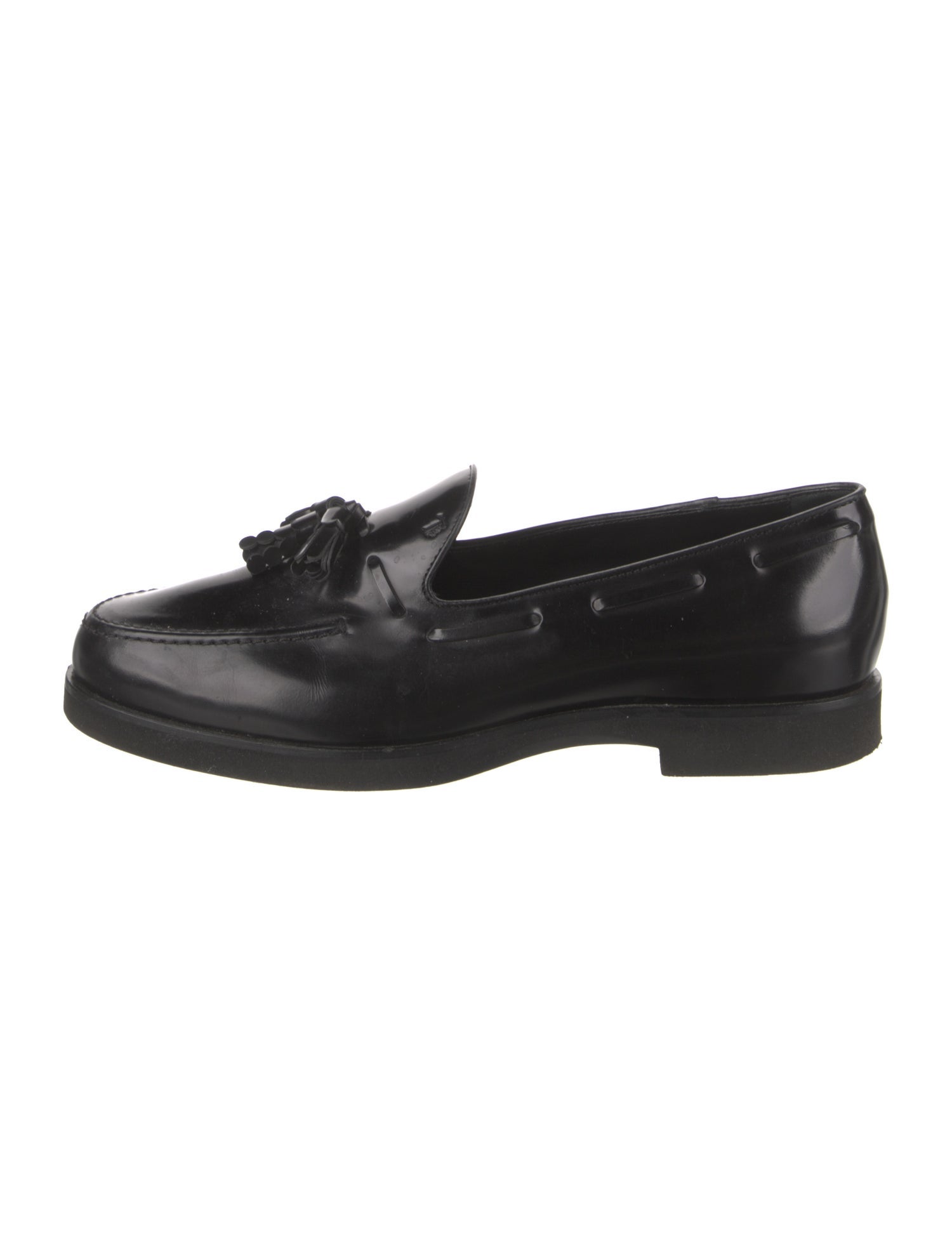 Tod's Leather Tassel Accents Loafers