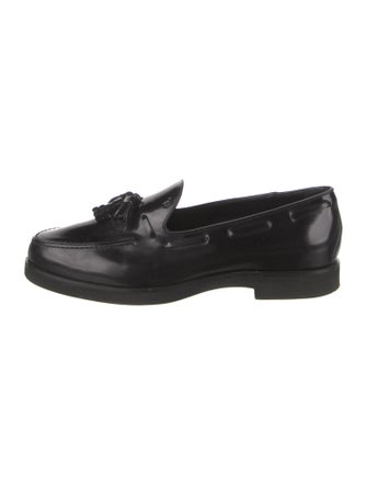 Tod's Leather Tassel Accents Loafers