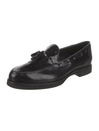 Tod's Leather Tassel Accents Loafers