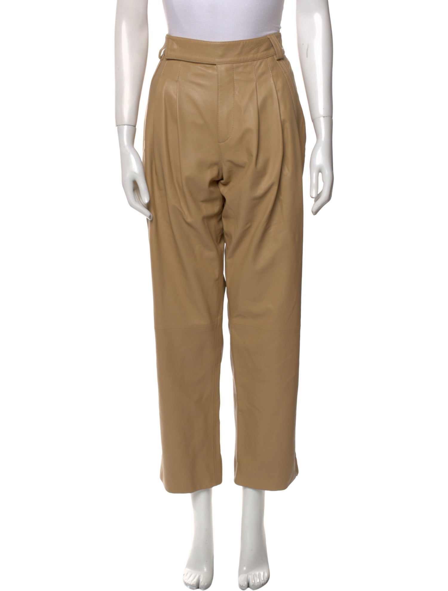 Tod's Leather Straight Leg Pants