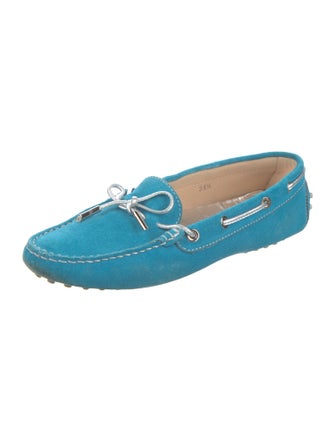 Tod's Suede Bow Accents Moccasins